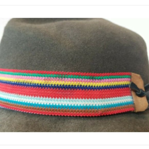 Vtg Sima International 100% Wool Fedora Hat w/ Leather/ fabric Trim Sz S (7.25") - Picture 11 of 11